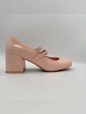 Call it Spring Vegan Patent Leather Block Heel Double Strap Mary Jane Coquette 6